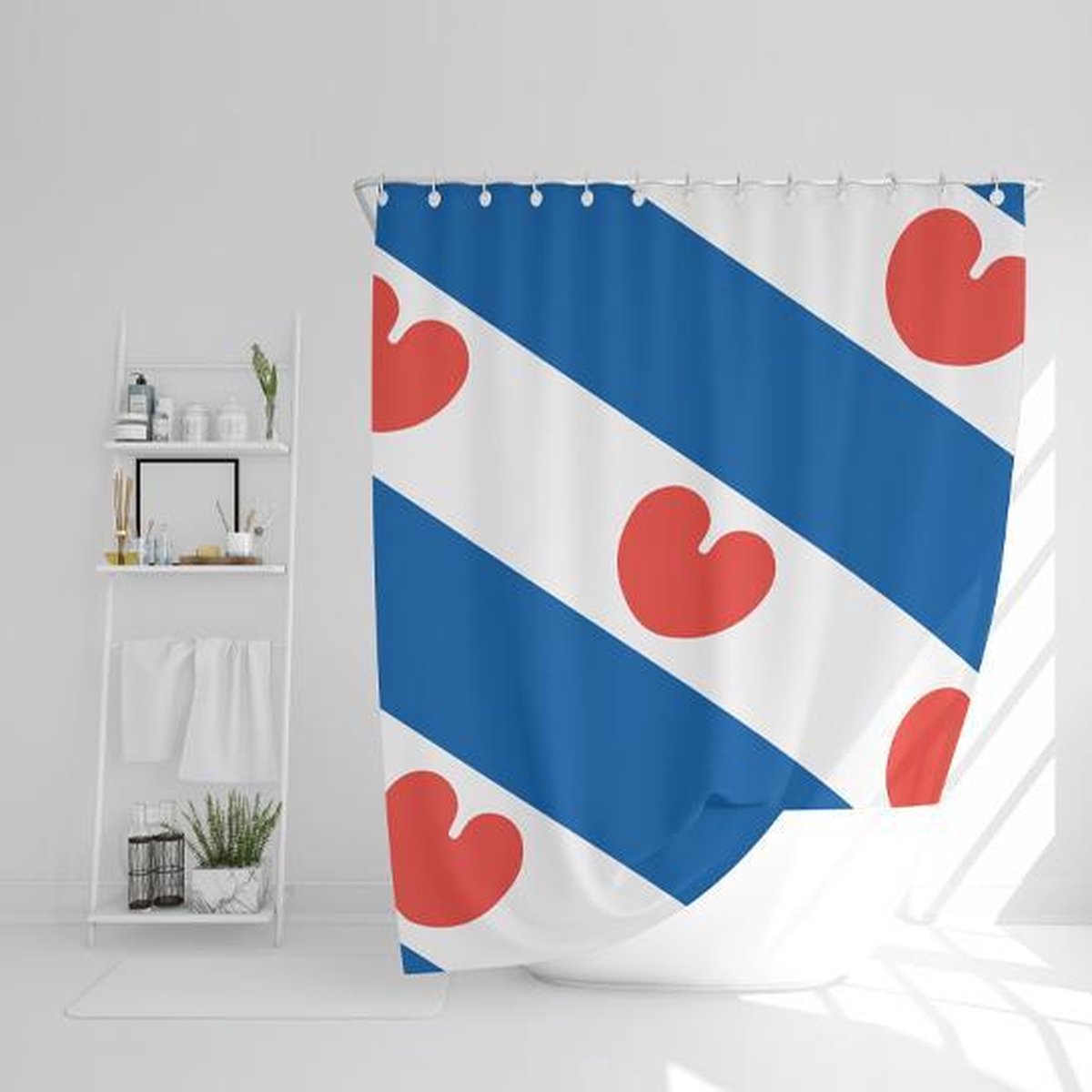 Douchegordijn Friese vlag 180x200 cm | Gordijn | Bad | Douchegordijn