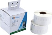 G&G-labels compatibel met Dymo 99012 (89mm*36m) zwart op wit