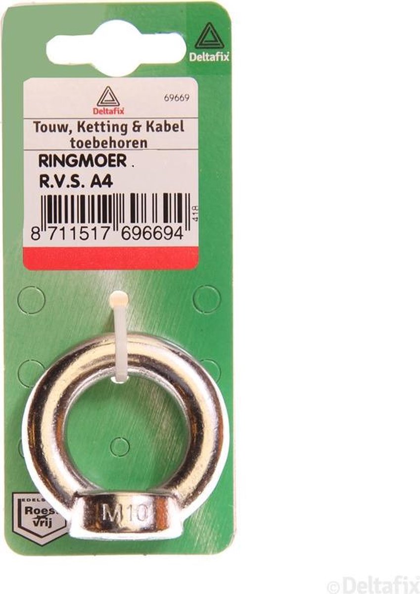 Deltafix oogmoer ringmoer r.v.s. a4 m6 1 st.