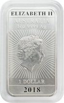 Lindner Hartberger muntcapsules 27 x 47 mm rechthoekig (10x) voor 1 OZ. AUSTRALIA BULLION SILVER Zilver voor penningen tokens capsules muntcapsule