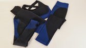 AGYM seamless workout set van 3 zwart/blauw dames sportkleding