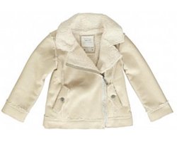 EMOI by emonite biker jas - imitatie suede met borg voering - beige - maat 116