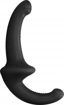 Silicone Strapless Strapon - Black