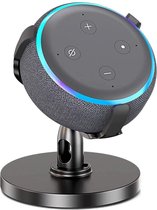 Bovon Tafelhouder voor Echo Dot 3e Generatie, 360 ° Verstelbare Stand Beugel Mount voor Smart Home Speaker, verbetert de zichtbaarheid van het geluid en het uiterlijk, Dot Accessoires (Zwart)