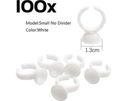 DW4Trading Ring Permanente Make-up - 100 Stuks - Wit - Enkel