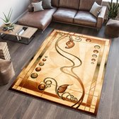 Tapiso Dorian Vloerkleed Beige Laagpolig Woonkamer Slaapkamer Tapijt Maat- 200x290