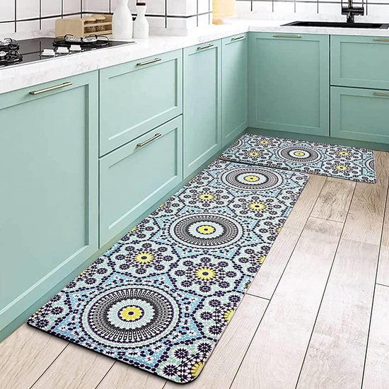 Dressoir syndroom Edele 2-delige keukenmatten tapijten set, anti-vermoeidheid staande mat gebied  tapijten... | bol.com
