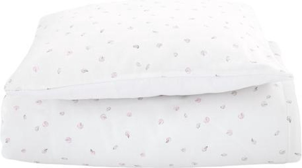 Effiki Baby dekbedovertrek + Kussensloop - Bloemblaadjes - Overtrek en sloop set - 100x135 cm - Wit/Roze - Kraamcadeau - Kraampakket - Baby beddengoed Effiki Baby dekbedovertrek + Kussensloop - Bloemblaadjes - Overtrek en sloop set - 100x135 cm - Wit/Roze - Kraamcadeau - Kraampakket - Baby beddengoed