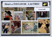 Henri Toulouse Lautrec – Luxe postzegel pakket (A6 formaat) : collectie van verschillende postzegels van Henri T. Lautrec – kan als ansichtkaart in een A6 envelop - authentiek cadeau - kado - geschenk - kaart - lithografie - schilder - Frankrijk