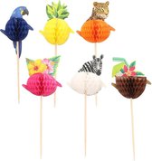 3D-Cocktailprikkers - zomer - tropical - 24 stuks