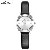 Longbo - Meibin - Dames Horloge - Zwart/Zilver/Zilver - 24mm