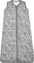 Meyco baby - babyslaapzak gevoerd zebra - grijs/ wit - 110 cm - slaapzak - babyslaapzak - zomerslaapzak - gevoerd - slapen - bedtijd - zomer - zebra - zebraprint - grijs - collectie 2021