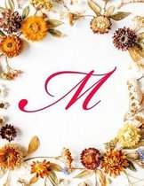 M: Monogram Initial Hexagonal Graph Paper Notebook