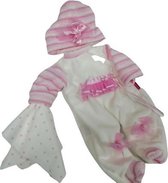 babypopkleding Llor√≥n meisjes textiel wit/roze