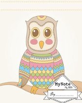 Notebook: My Note My Idea,8 x 10, 110 pages: Owl