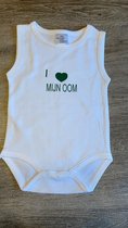 WDLS- Baby-Romper-I love mijn oom -bedrukt rompertje-62/68-Opdrukkleur Groen