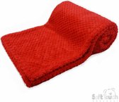 Soft Touch ~ Baby Winter Waffle Deken ~ 75 x 100 cm ~ ROOD