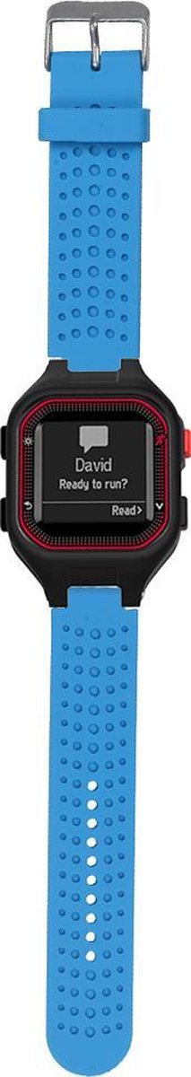 Horlogebandje Geschikt voor Garmin Forerunner 25 Blauw Siliconen Horlogebandje Polsbandje Bandjes.nu Polsband