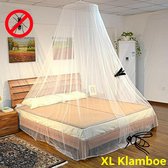 Klamboe XL Wit - Muskietennet - Hemeltje - Sluier Ledikant - Muggennet Baby - Mosquito Net - Volwassenen Bed - 2 Persoons