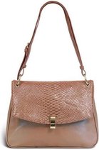 KINSTON Camel Bi-Material Handtas Dames