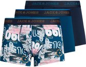 Jack & Jones jongens - 3 boxers - blauw - JACclound - maat 140