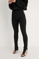 NA-KD Side Slit Jersey Dames Broek - Maat M