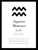 Sterrenbeeld │Waterman │Aquarius │ Poster │Magnetisch