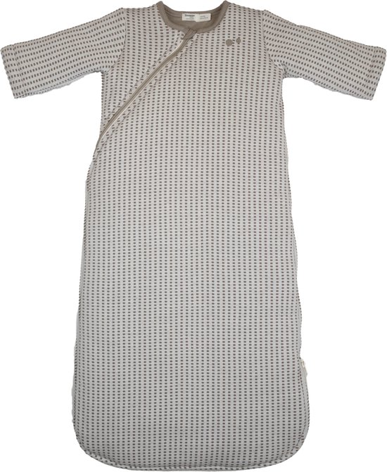 Snoozebaby slaapzak - lange mouw van organic katoen - 3-9 maanden - met slimme rits tot onder - TOG 2.0 - Warm Brown bruin