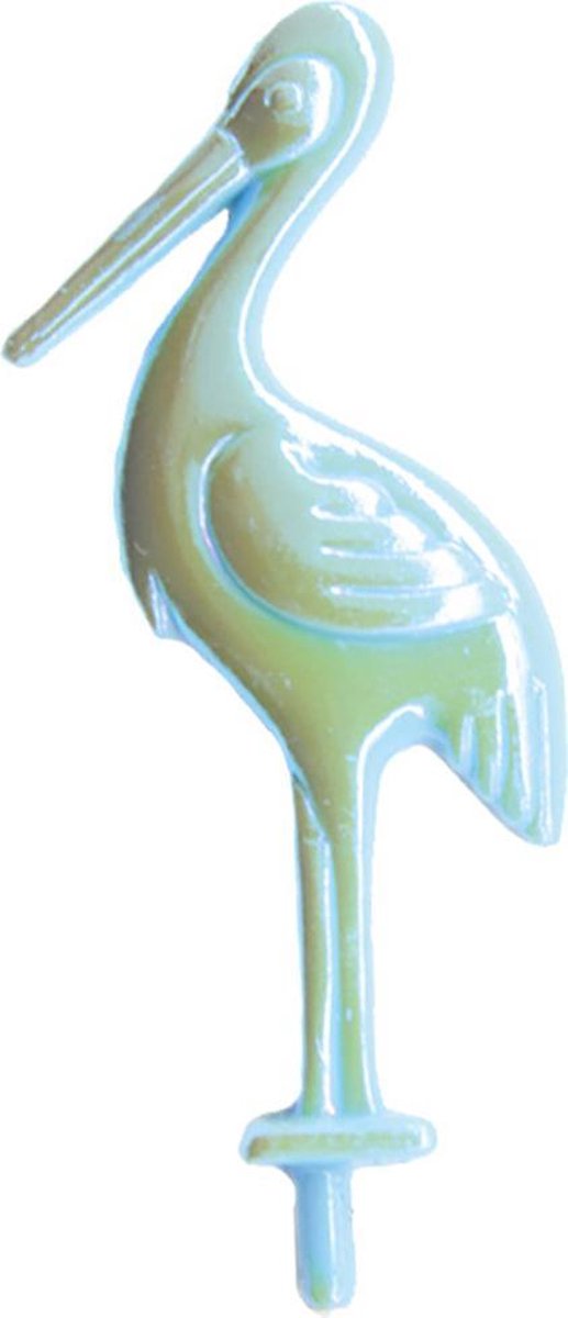 Afbeelding van product Merkloos / Sans marque  cupcake toppers Ooievaar Blauw 8 stuks herbruikbaar