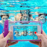 2 Stuks - Universele Mobiele Telefoon Hoes - Onder Water - Fluoriserend & 100% Waterdicht - Paars