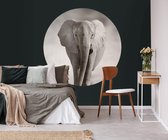 Behangcirkel 100cm Olifant