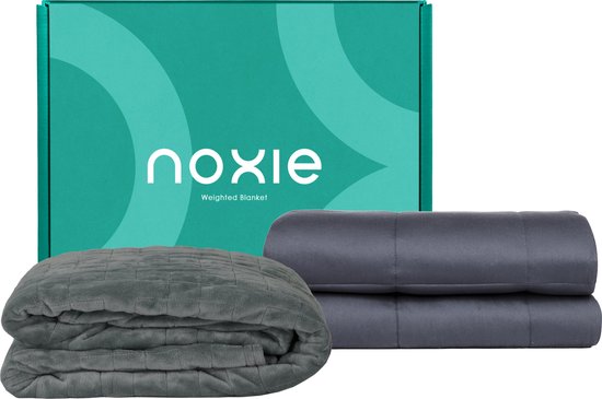 Noxie Premium Verzwaringsdeken Kind 4 KG & Supersoft Hoes Bundel - Weighted Blanket - 100x150 cm - Grijs