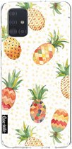 Casetastic Samsung Galaxy A51 (2020) Hoesje - Softcover Hoesje met Design - Pineapples Orange Green Print