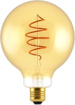 Bol G125 LED lichtbron goudkleurige Croissant lijn met spiraal filament 5W E27 Dimbaar 2000K