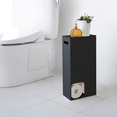 Grote toiletrol houder metaal en hout - Yamazaki
