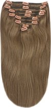 Remy Human Hair extensions Double Weft straight 16 - bruin 9#