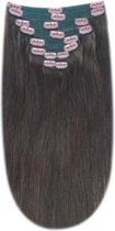 Remy Human Hair extensions Double Weft straight 18 - bruin 3#
