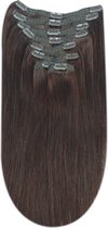 Remy Human Hair extensions Double Weft straight 16 - bruin 4#