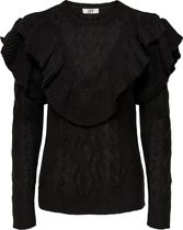 JACQUELINE DE YONG JDYFRANCE L/S FRILL PULLOVER KNT Dames Trui - Maat S