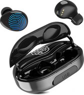 The Life Style Goods - Draadloze Bluetooth Oortjes met 3500mAh Powerbank - Volledig Draadloze Bluetooth Oordopjes - Wireless Earphones/Earbuds - Multifunctioneel -alternatief - Blijven Altijd Zitten - Zwart