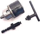 Bried Tandkransboorkop 1-10 mm – Tandkransboorhouder – Trandkrans boorkop incl. zeskant schacht adapter – Boorhouder 3/8 – 24UNF – Zeskantkop Adapter