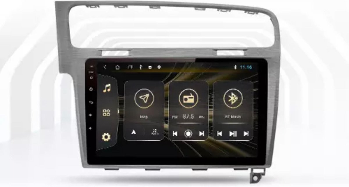 Volkswagen Golf 7 Android 10 navigatie en multimediasysteem bluetooth usb wifi 2+32GB grijs