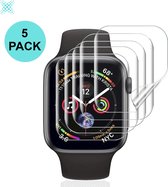 MY PROTECT® 5x Apple Watch 4/5/6/SE 40mm Bescherm Folie - Glasfolie Bescherming - Screenprotector Apple Watch 40mm - Transparant