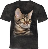 T-shirt Striped Cat Portrait S