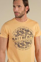 DEELUXE T-shirt met tropisch dessin BEADY Apricot