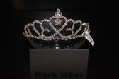 Mooie tiara, kroon, bruid, prinses, haaraccessoire, luxe diadeem, Haarpin, bloemen, haarpin, strass, koningin