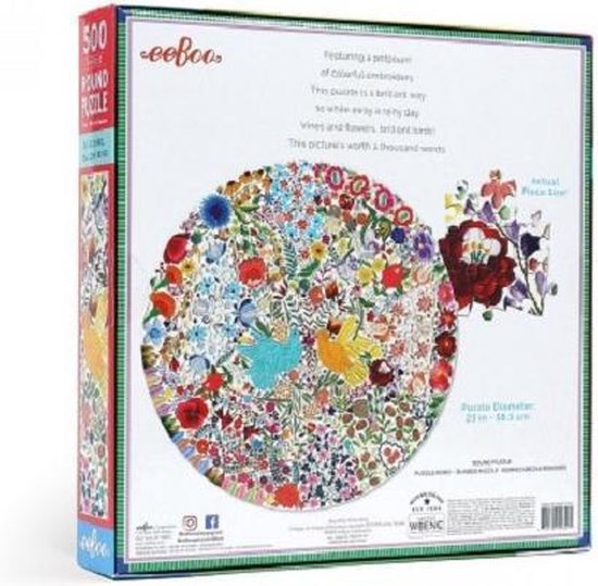 Eeboo Animal Color eeBoo Blue Bird Yellow Bird (500) | bol