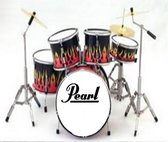 Miniatuur Pearl drumstel flames