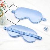DW4Trading Luxe Zijden Slaapmasker Blauw Paars - Reismasker