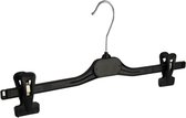 De Kledinghanger Gigant - 20 x Rok / broekhanger kunststof zwart met anti-slip knijpers, 40 cm